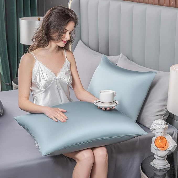 Mulberry Silk Pillowcase for Hair and Skin, Cooling Silk Pillow Case - Image 5