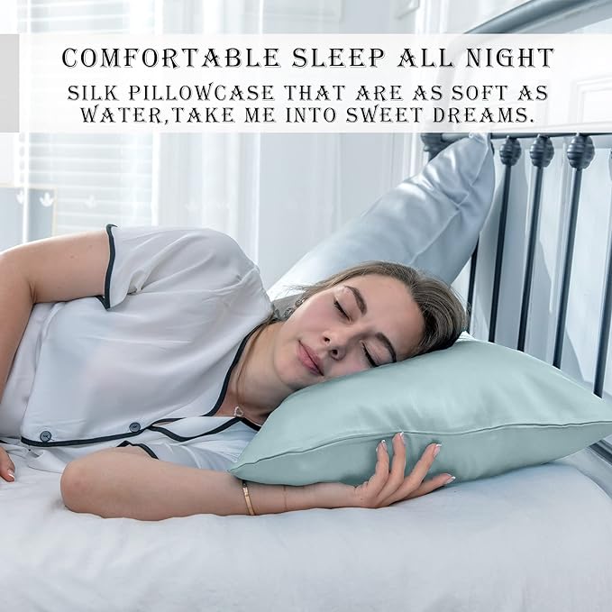 Silk Pillow Cases 2 Pack Soft Breathable and Sliky King Size Pillow Cases Set - Image 6