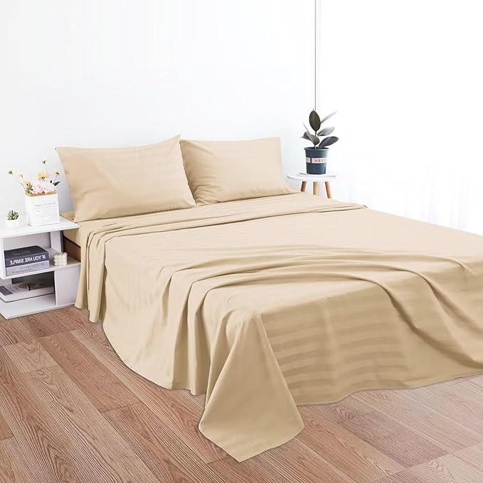 2-Pack Cotton TwinXL Flat Sheet Only, 600 Thread Count 100% Egyptian Cotton Top - Image 7