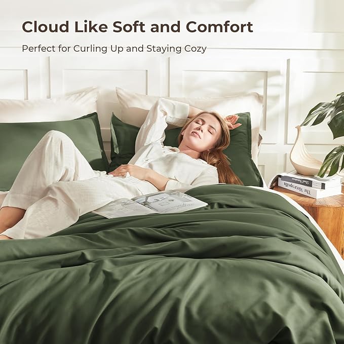 Litanika Comforters Olive Green Oversized Queen Size, 3 Pieces Lightweight - Image 2