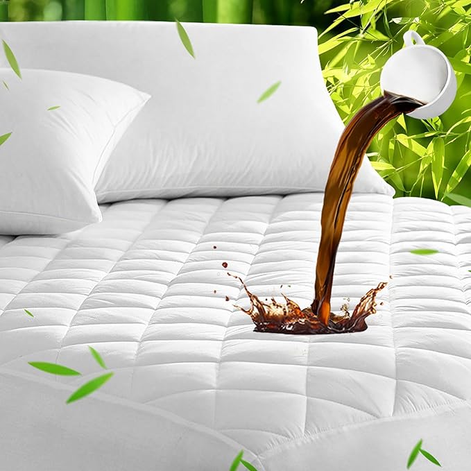 UNILIBRA California King Mattress Pad Waterproof Rayon Made from Bamboo by Unilibra