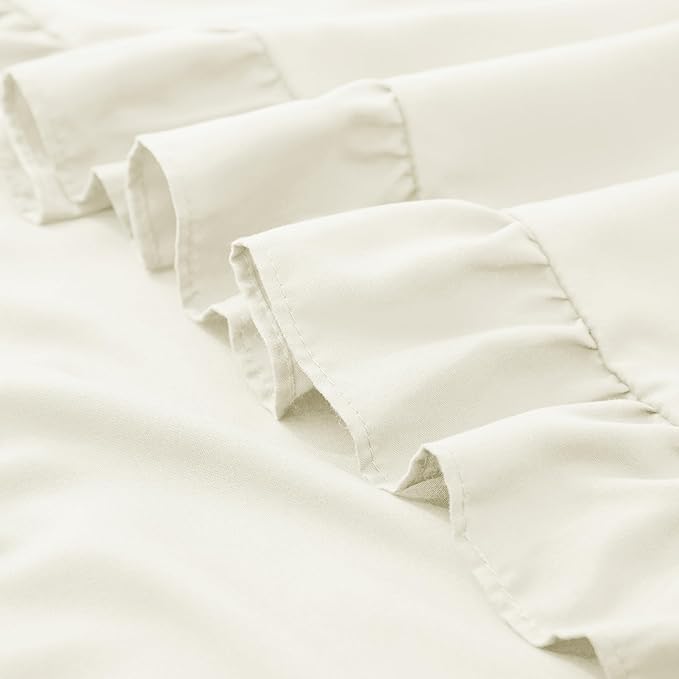 KKJIAF Ruffle Pillow Cases King Size Set of 2, Ruffled Pillow Covers - Image 6