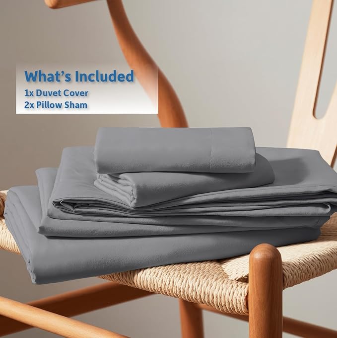 Nestl Grey California King Duvet Cover Sets - Image 9