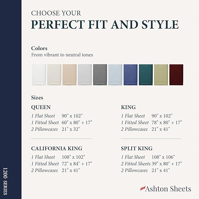 100% Egyptian Cotton Split King Sheets Sets - Image 8