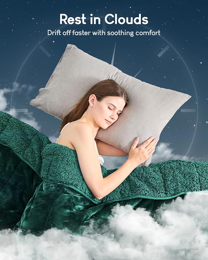 Cottonblue Sherpa Fleece Weighted Blanket 15lbs - Image 8