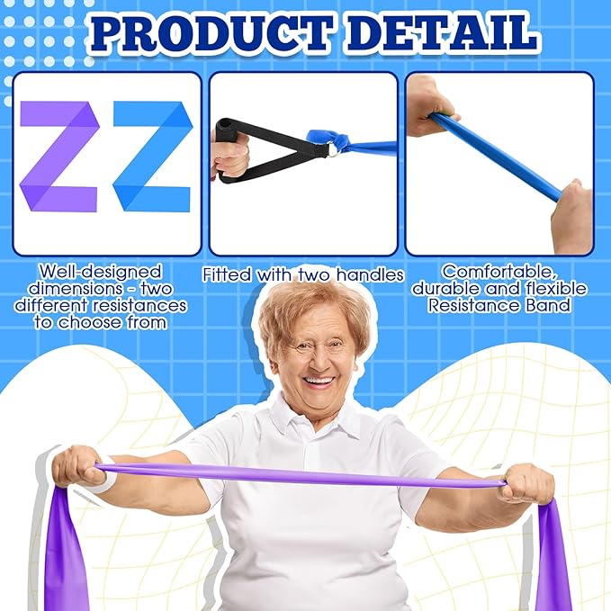 2 Pcs Resistance Band with Handles Chair Exercise Equipment - Image 4