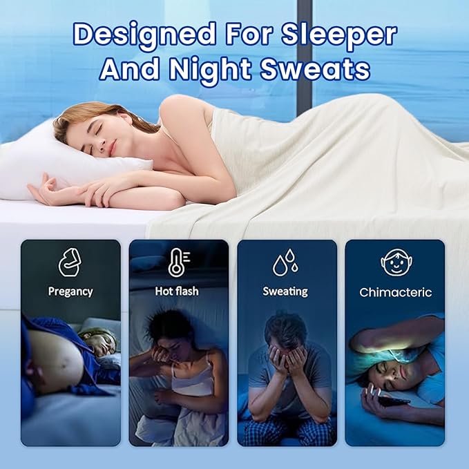 TOPCEE Cooling Blanketfor Night Sweats Absorbs Heat to Keep Adults, Children - Image 4