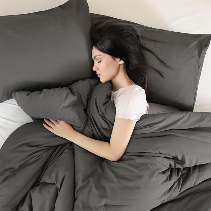 ROSGONIA Comforter Full Size for Girls Boys Teens Charcoal Grey - Image 2