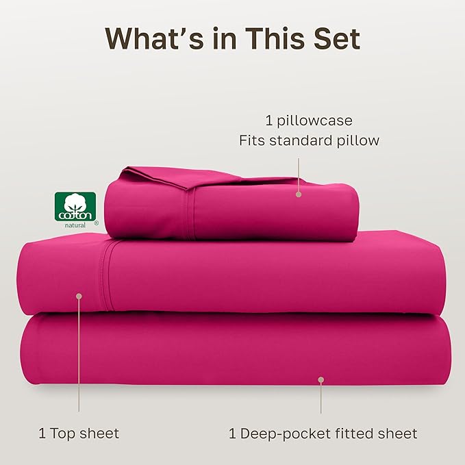 California Design Den Soft Twin Size 100% Cotton Sheet Sets, 400 Thread Count - Image 4