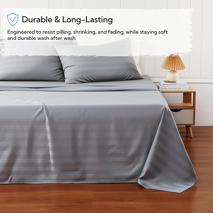 Cotton Flat Sheets Only, 600 TC 100% Cotton Flat Sheet Top Sheet Only, TwinXL - Image 5