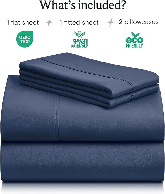 LuxClub 4 PC California King Sheet Set, Breathable Luxury Bed Sheets, Deep - Image 2