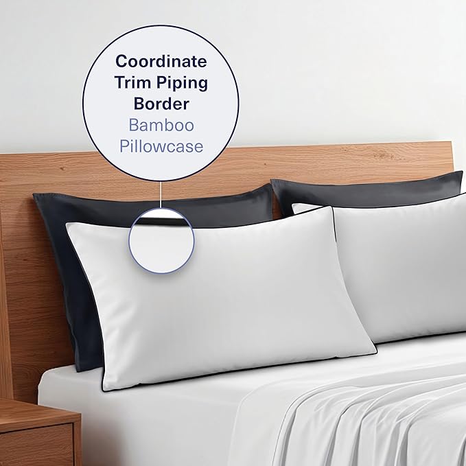 Kickoff Viscose Bamboo Pillowcase, 100% Organic Hidden Zippered Viscose Bamboo - Image 6