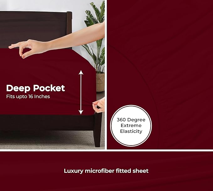 Royale Linens Fitted Sheet King - Image 3