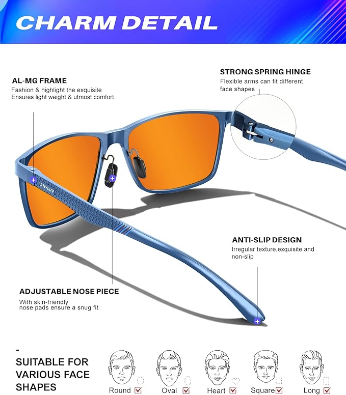 ANYLUV Blue Light Glasses Men, Relieve Eyestrain and Eye Protection, Al-Mg - Image 3