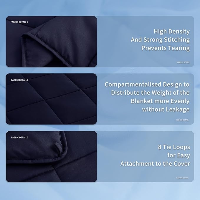 Topcee Weighted Blanket for Adults Queen Size Soft Cooling Heavy Blanket - Image 5