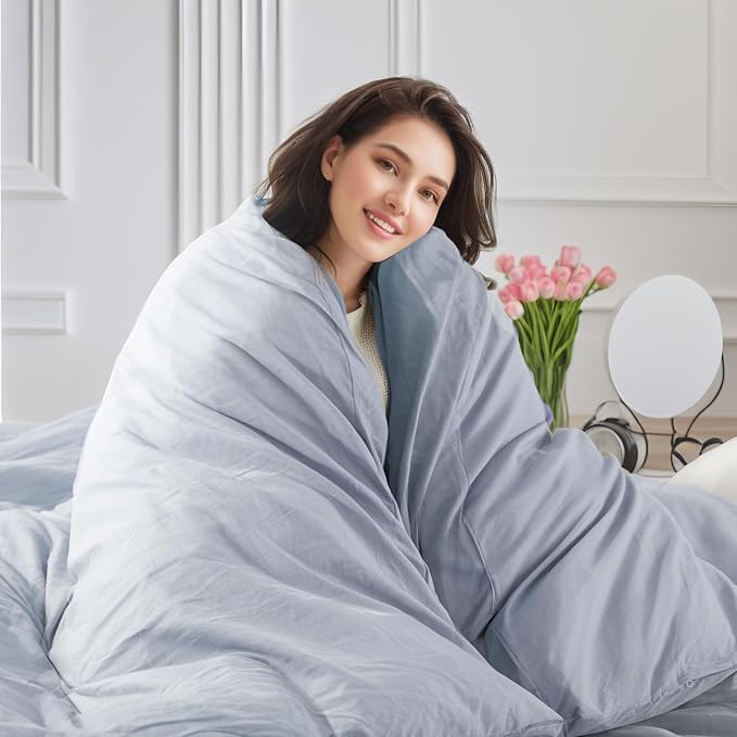 NEXHOME PRO Queen Duvet Cover Set, 100% Washed Cotton - Image 6