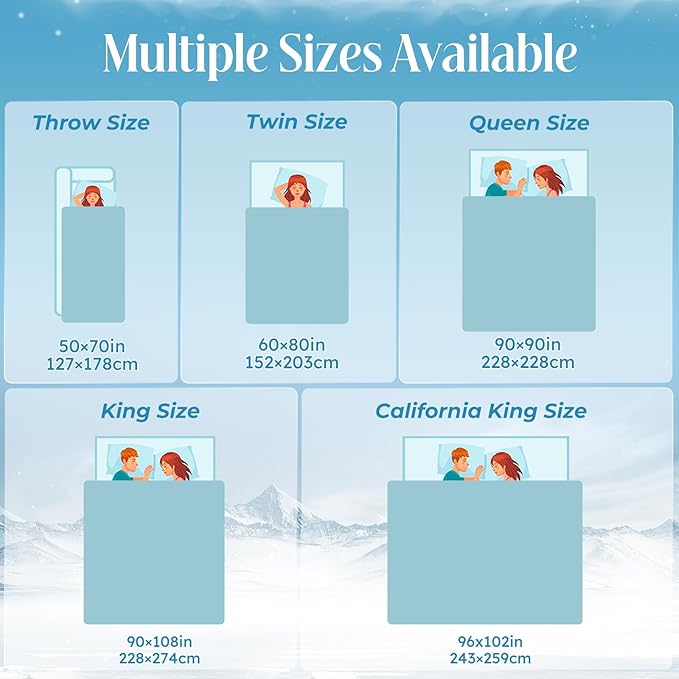 OIGAE Cooling Blanket with Double Sided Cold Effect Bed Throw - Image 6