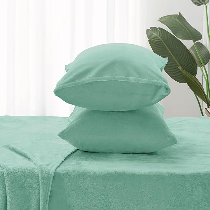 BEDELITE Flannel Sheets Full Size Haze Blue - Image 7