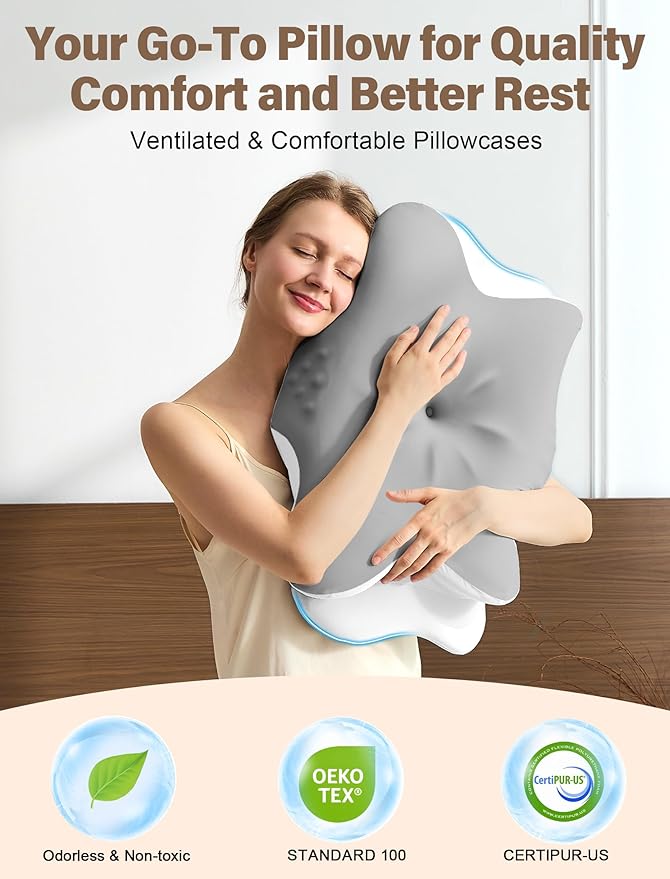 Cervical Neck Pillow for Pain Relief – Ergonomic Memory Foam Pillow for Side - Image 7