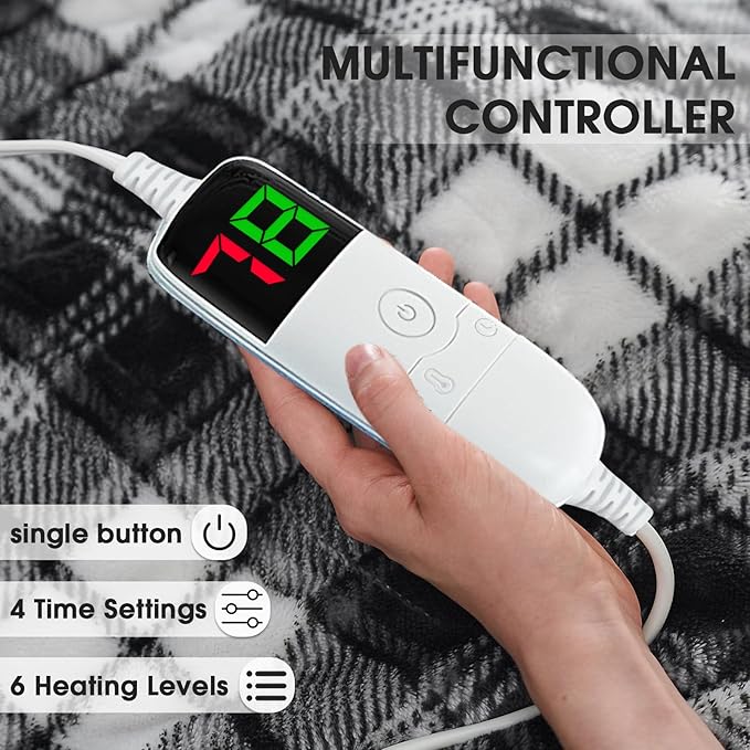 OCTROT Heated Electric Blanket Queen Size, 84X90 Heating Blanket Queen - Image 3