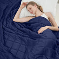 Navy Blue Weighted Blanket for Adults 20lbs, King Size Cooling Heavy Throw by BETU