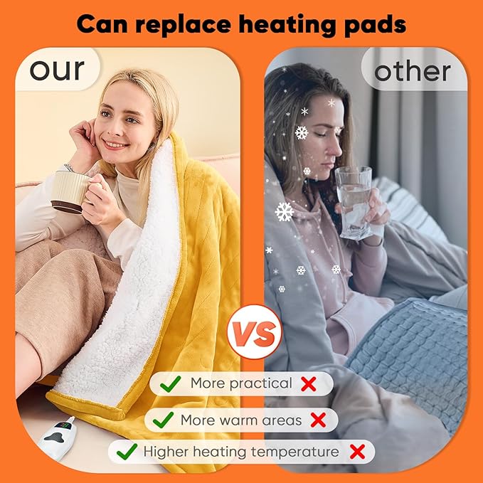 greenoak Heated Blanket Electric Twin 62"X84", Heating Blankets - Image 5