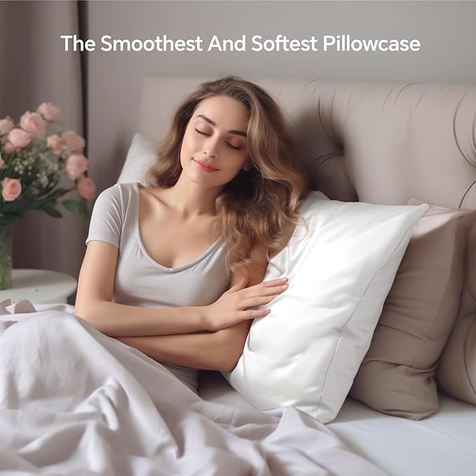 INFIIXSO Silk Pillow Cases 2 Pack Standard Size, Ultra Smooth & Soft Mulberry - Image 3