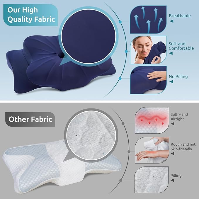 DONAMA Cervical Pillow for Neck and Shoulder Pain Relief, Cooling Contour - Image 7