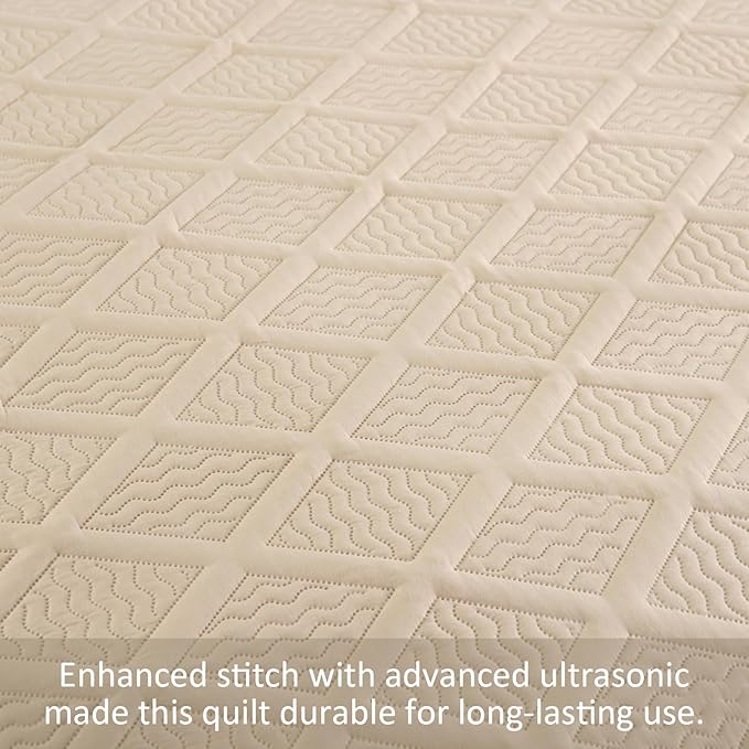 Yiran Camel Quilt Set Queen Size, 3 Piece Reversible Bedspreads Bedding Set - Image 5