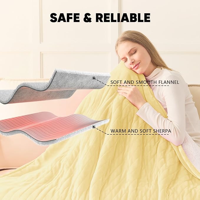 greenoak Heated Blanket Electric Twin 62"X84", Heating Blankets - Image 5