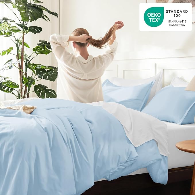 Litanika Twin XL Comforter Set Light Blue, 2 Pieces Extra Long Dorm Bedding Sets - Image 4