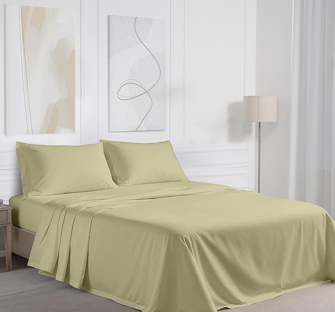 RUVANTI 100% Cotton Sheets – California King Percale Bedding, Cooling & - Image 2