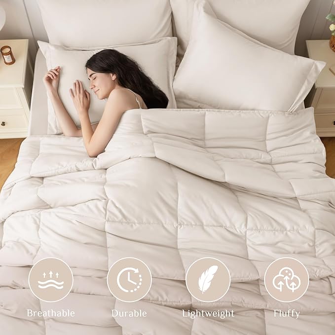 JOLLYVOGUE Twin XL Comforter Set, Ultra-Soft Bed in a Bag Twin XL Size 5 Pieces - Image 2