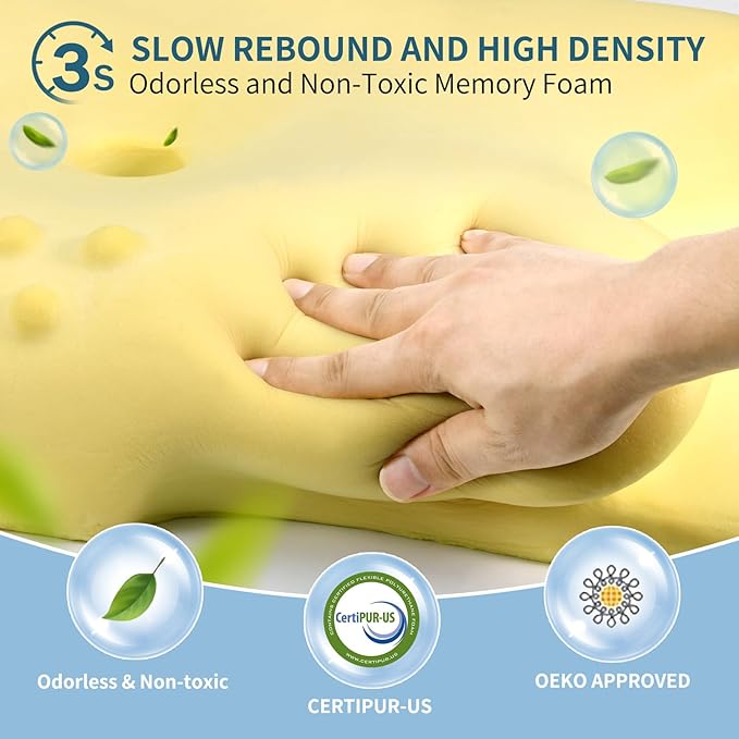 Cervical Neck Pillow for Pain Relief, Ergonomic Pillow Side Sleeper Pillow for - Image 5