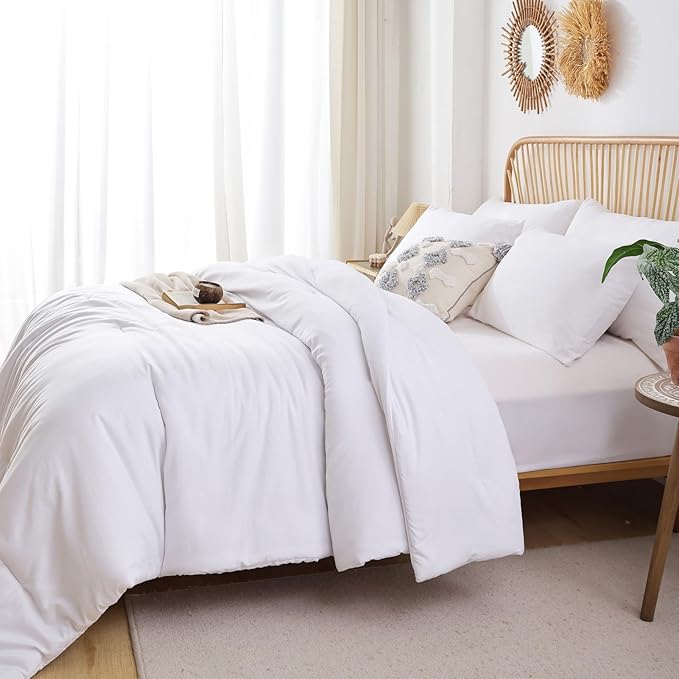 ROSGONIA White Queen Comforter Set - Image 4