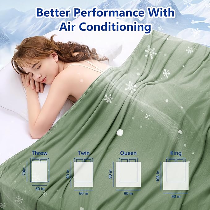 Topcee Cooling Blanket for Night Sweats Absorbs Heat to Keep Adults, Children - Image 7