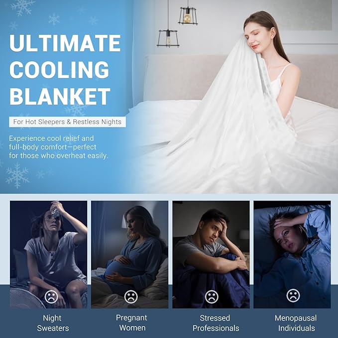 Elegear Revolutionary Cooling Blanket Queen, Absorbs Heat to Keep Body Cool - Image 6