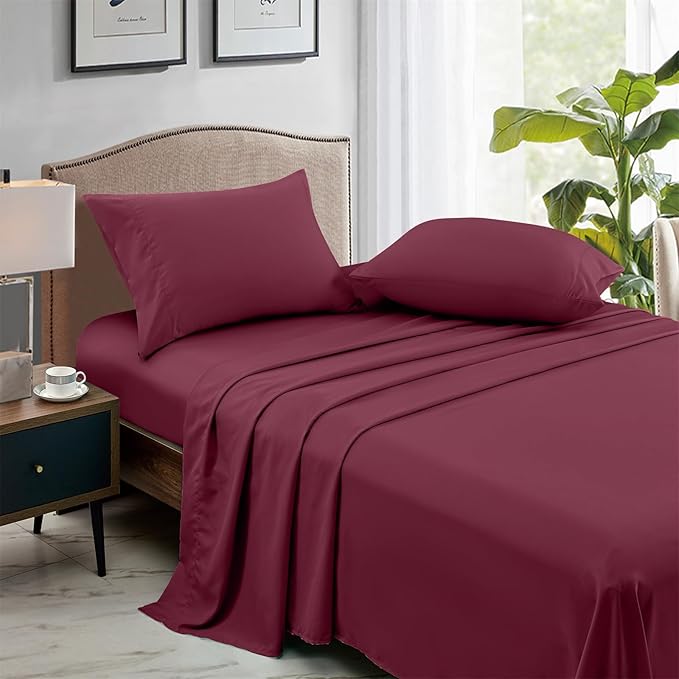 FreshCulture Twin Flat Sheets Only, Soft Microfiber Bedding Sheets - Image 3