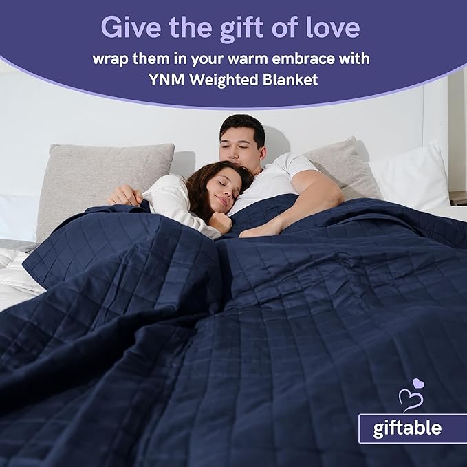 YnM Exclusive Weighted Blanket, Soothing Cotton, Smallest Compartments - Image 7