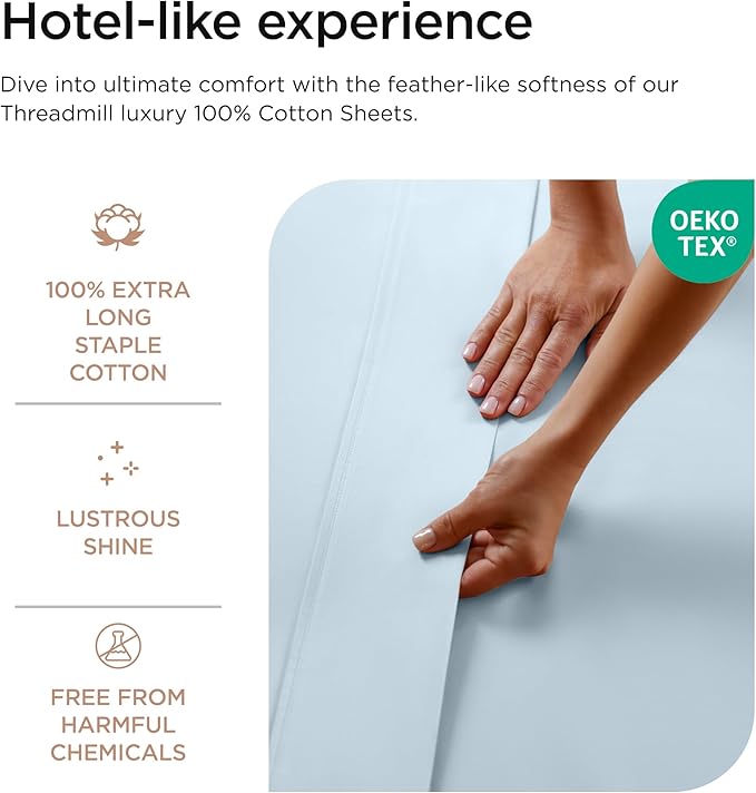 Threadmill Luxury 800 Thread Count 100% Cotton Sheets - Image 3