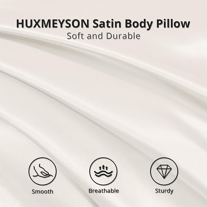 HUXMEYSON Body Pillow with Satin Pillowcase, Body Pillow - Image 3