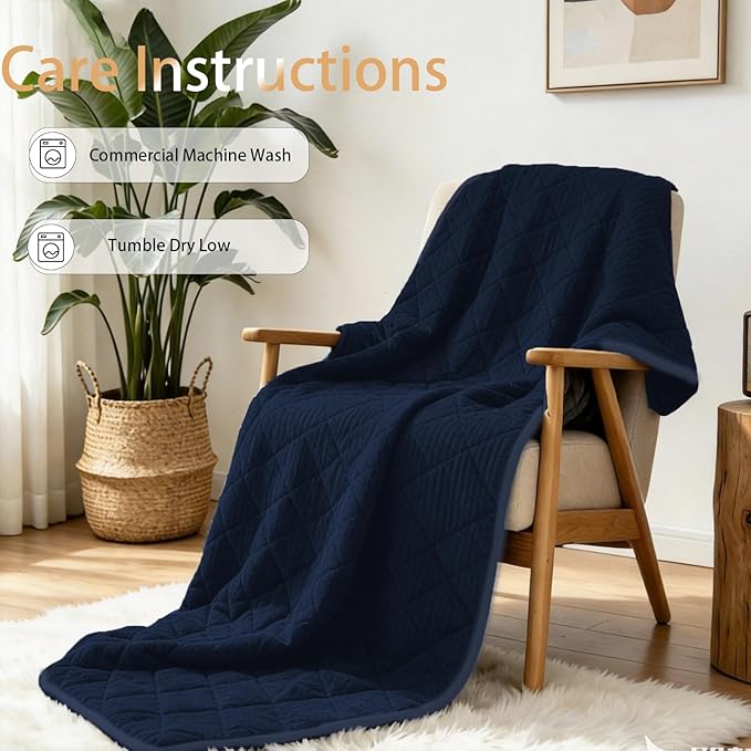 ZonLi 15lbs Weighted Blanket for Adults Sleeping, Double-Sided All Season - Image 7