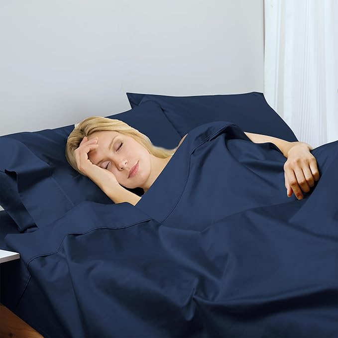 Cotton Cal King Flat Sheet Only, 600 Thread Count 100% Egyptian Cotton Top - Image 6