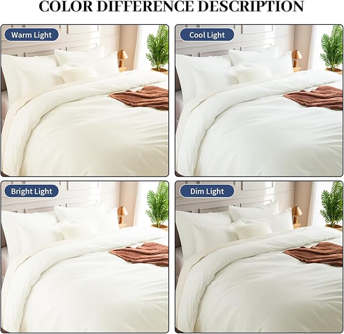 NEXHOME PRO Full Duvet Cover Set, 100% Washed Cotton - Image 4