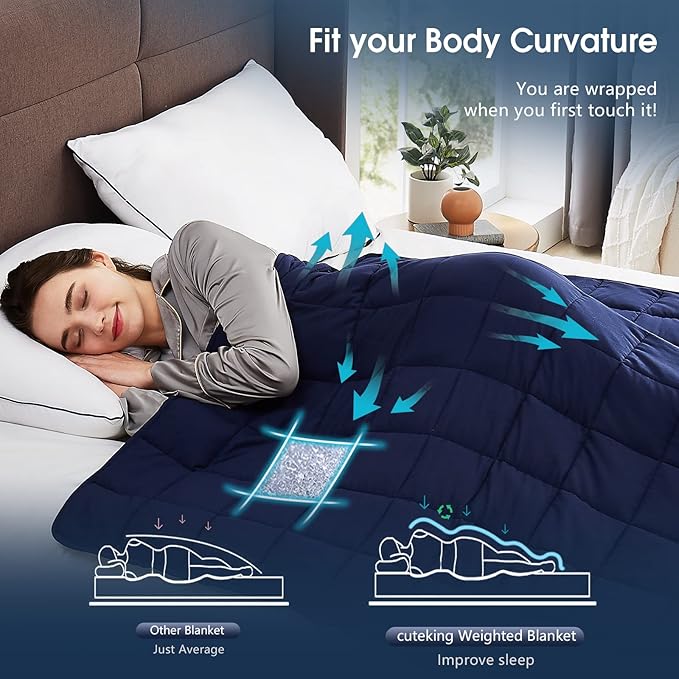 CuteKing Weighted Blanket for Adults Heavy Blanket for 110-130lbs, Weighted - Image 5