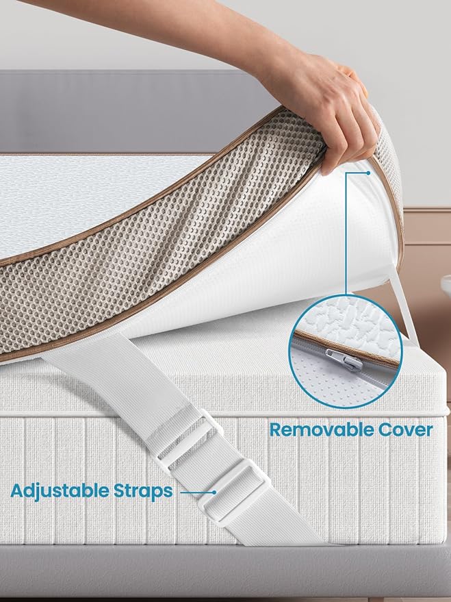 BedStory Cooling Mattress Topper Full Size, 3 Inch Gel Infused Memory Foam - Image 7