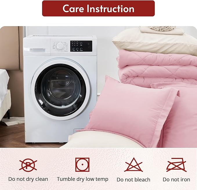 MUXHOMO 7 Pieces Queen Comforter Set, Reversible Bed in a Bag Queen Size - Image 9