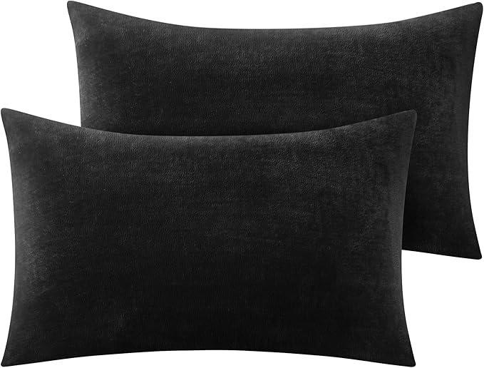 BEDELITE Flannel Pillow Cases Queen Size Set of 2, Super Soft Fleece Pillowcases by BEDELITE