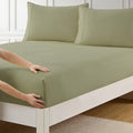 Twin XL Fitted Sheet Only with Full Elastic & Built in Corner Sheet Straps to by SweetHomeCollection