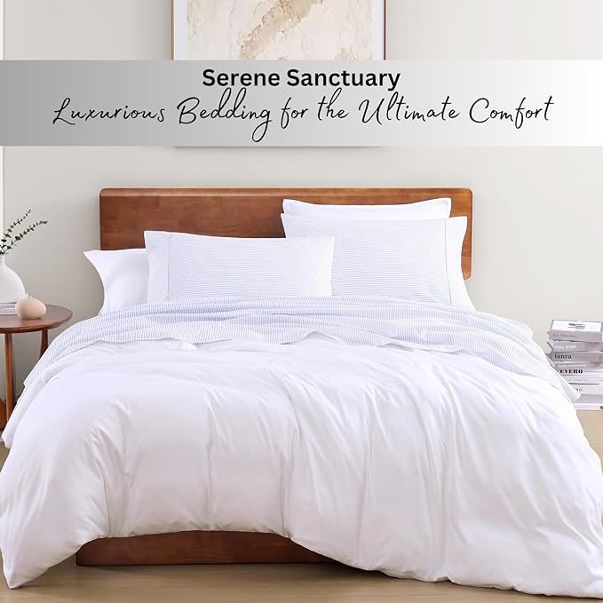 LANE LINEN 100% Organic Cotton Twin XL Sheets Set 3-Piece Pure Percale - Image 7